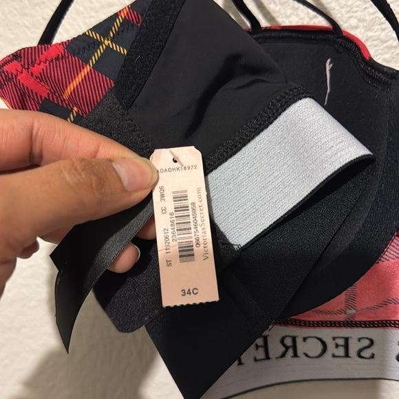 Victoria's Secret X BALMAIN Fashion Show Plaid Strappy Long Line Bra - Picture 7 of 7